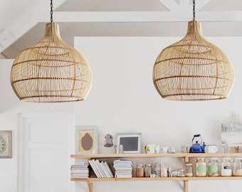 Oceanside Rattan Pendant Light