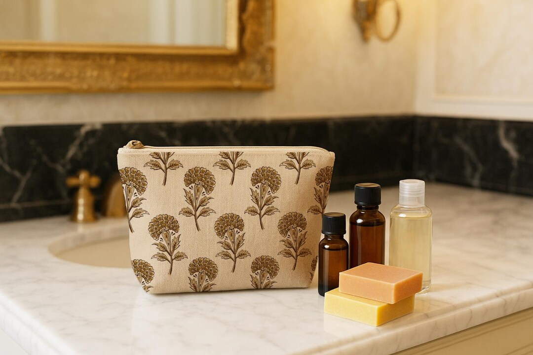 Cosmetic Pouch Mockup Template Photopea PSD Vintage Rustic Interior ...