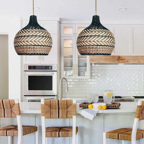 Boston Rattan Pendant Light - Etsy