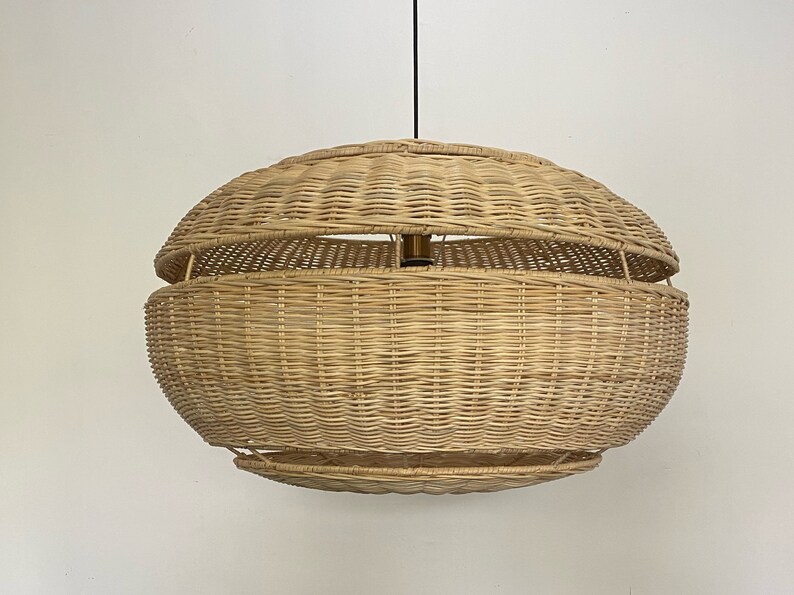 Ventura Rattan Pendant Light Fixture Interior Design Trends Etsy