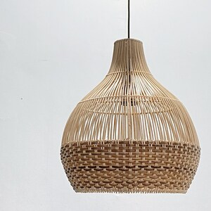 Paris Rattan Pendant Light Natural Organic Fibers