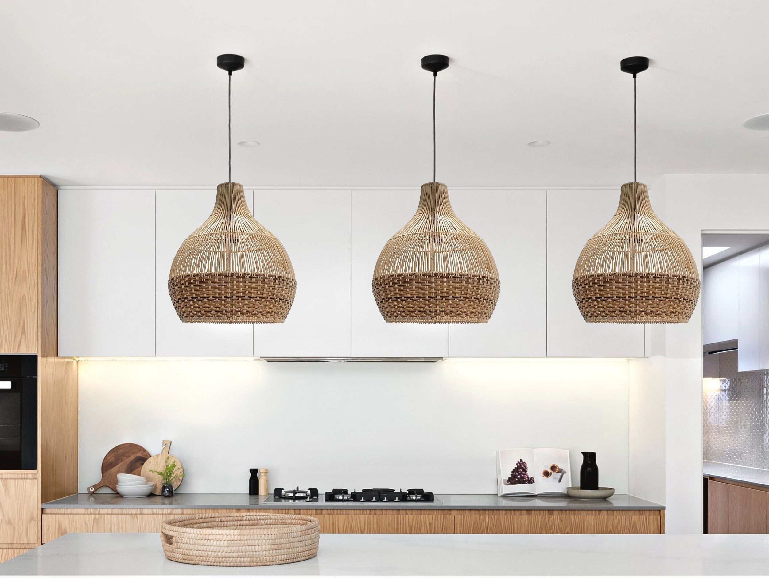 Modern rattan pendant light online