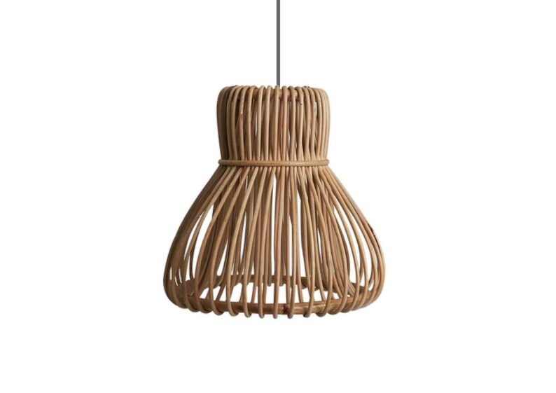 Rattan Pendant Light Wicker Eclectic Boho Mid Century Modern Image 0