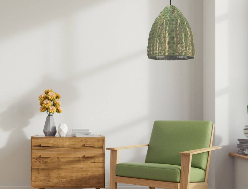 Green Pendant Light Etsy