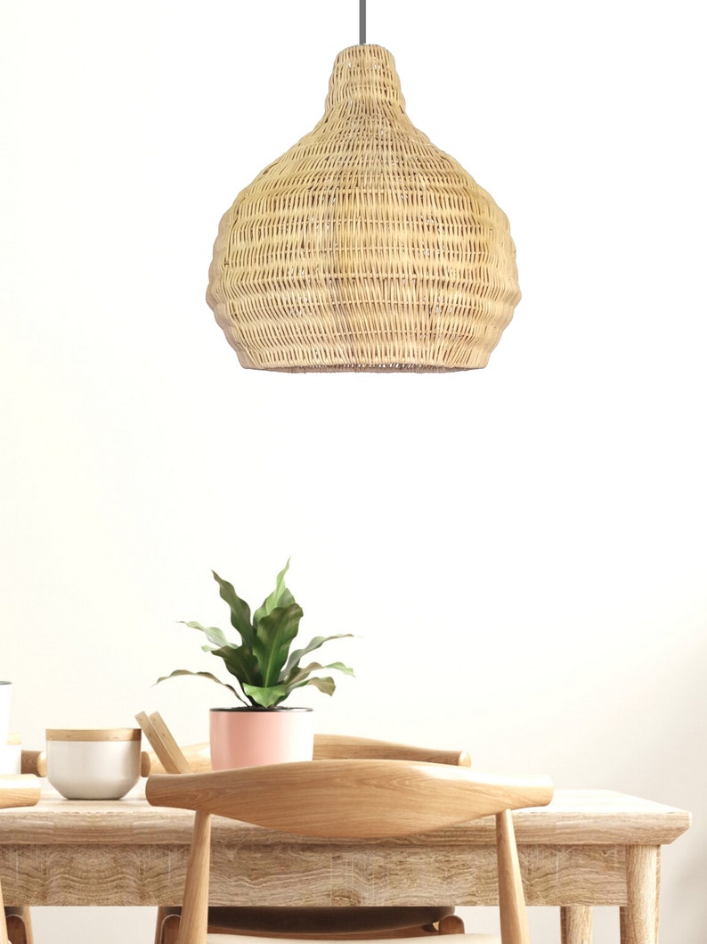 Jake Woven Rattan Pendant Light Kitchen Island Pendant Lighting Chandelier image 8