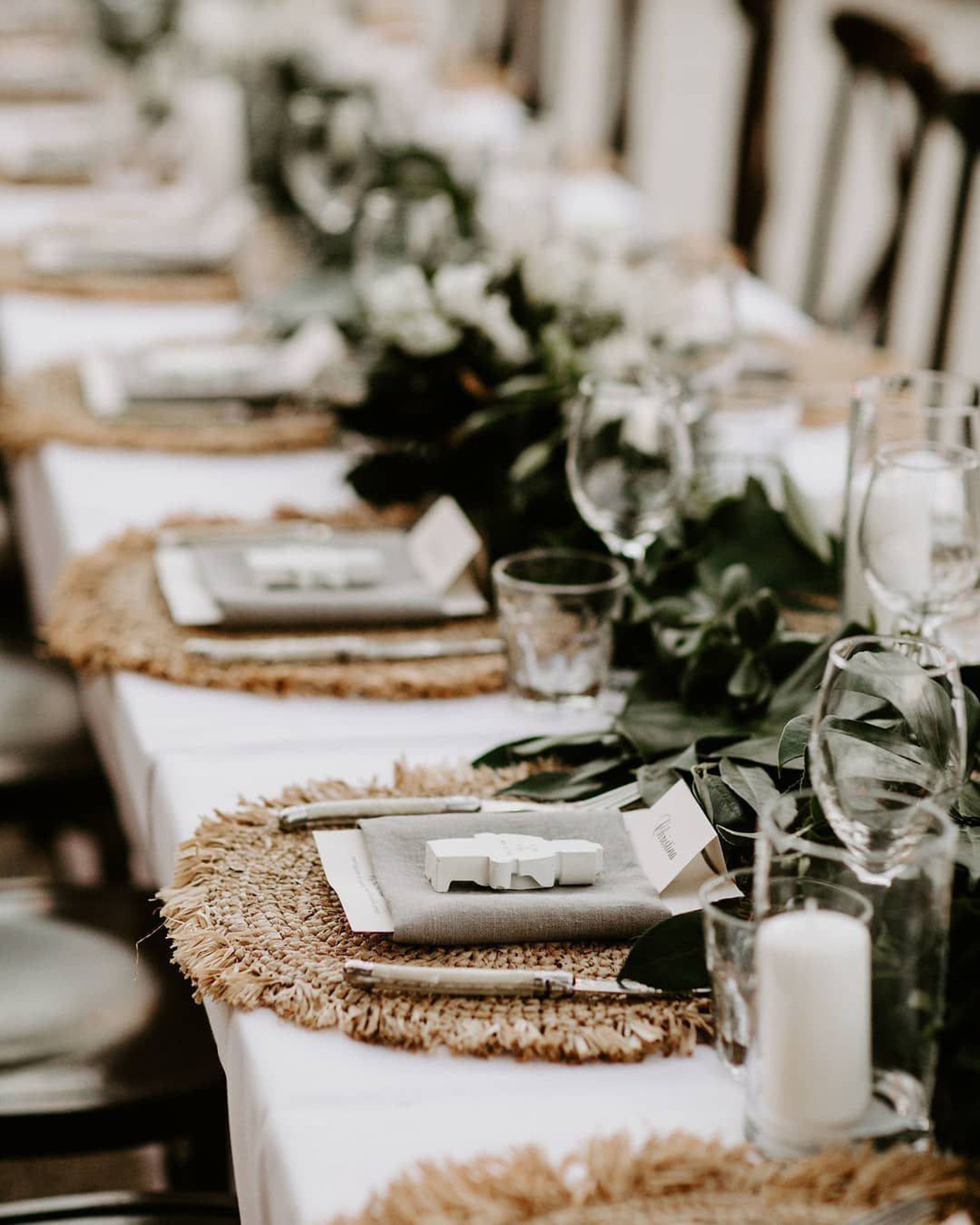 Raffia Placemats Wedding Charger Set of 10 Home Decor Etsy