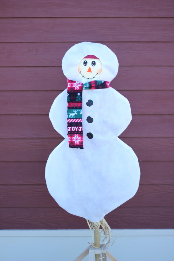 Outoor Snowman Christmas Decor Scarecrow Lawn Ornament Etsy