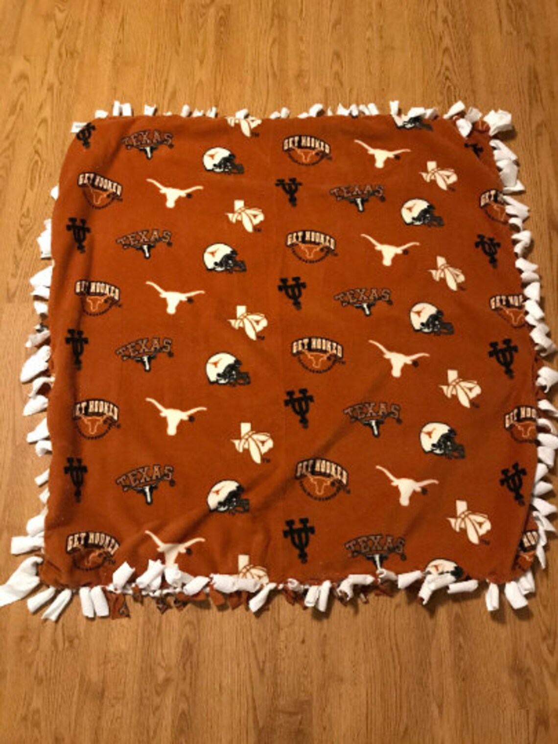 Texas Longhorns Fleece Tie Blanket Etsy Canada