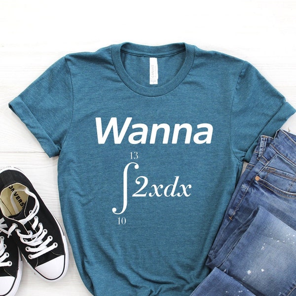 Wiskundeshirt ∙ Grappige wiskundecadeaus ∙ Integraal 2xdx T-shirt ∙ Wiskunde Tshirt ∙ Integraal 2xdx van 10 tot 13 ∙ Softstyle Unisex Tee