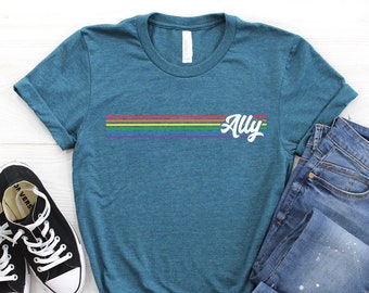 Lgbt Ally Shirt ∙ Pride Shirt For Ally ∙ Rainbow Shirt ∙ Pride Month Gift ∙ Lesbian Pride Ally ∙ Bisexual Pride Ally ∙ Softstyle Unisex Tee