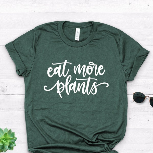 Eat More Plants Shirt ∙ Plant Tshirt ∙ Plant Lady Shirt ∙ Plants Are Friends Tshirt ∙ Vegetarian Shirt ∙ Vegan Shirt ∙ Softstyle Unisex Tee