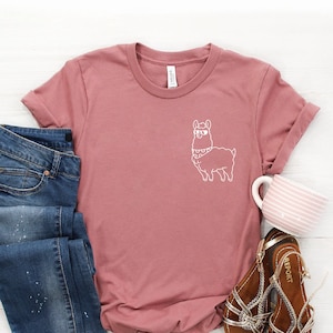 Cute Alpaca Shirt ∙ Llama Tshirt ∙ Alpaca Lover Gift ∙ Alpaca Tshirt ∙ Alpaca Gift ∙ Alpaca ∙ Llama Pocket Shirt ∙ Softstyle Unisex Tee