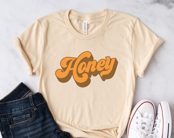 70s Clothing ∙ Retro T Shirt ∙ Honey Tshirt ∙ 70s Tshirt ∙ Groovy Shirt ∙ Retro Tshirt ∙ Hippie Shirt ∙ Boho Tshirt ∙ Softstyle Unisex Tee