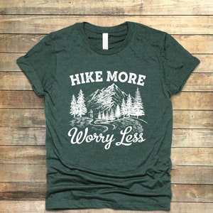 Take A Hike ∙ Trees T Shirt ∙ Adventure Shirt ∙ Wanderlust ∙ Camp T Shirt ∙ Hike More Worry Less ∙ Mountain Hiking ∙ Softstyle Unisex Tee