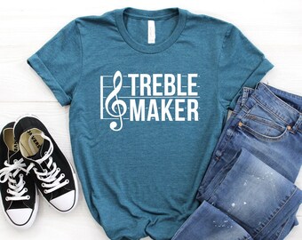 Musician Gift ∙ Piano Shirt ∙ Treble Maker Shirt ∙ Music Teacher Gift ∙ Music Lover Gift ∙ Musician Shirt  ∙ Softstyle Unisex Shirt