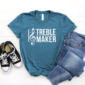 Musician Gift Piano Shirt Treble Maker Shirt Music Teacher Gift Music Lover Gift Musician Shirt Softstyle Unisex Shirt Heather Teal