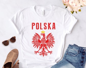 Poland Shirt ∙ Polish Eagle ∙ Coat Of Arms Of Poland ∙ Polska ∙ Polska T-shirt ∙ Patriotic Polish Heritage Shirt  ∙ Softstyle Unisex Shirt