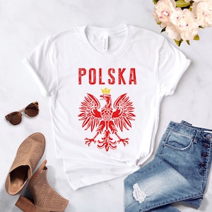 Poland Shirt ∙ Polish Eagle ∙ Coat Of Arms Of Poland ∙ Polska ∙ Polska T-shirt ∙ Patriotic Polish Heritage Shirt  ∙ Softstyle Unisex Shirt