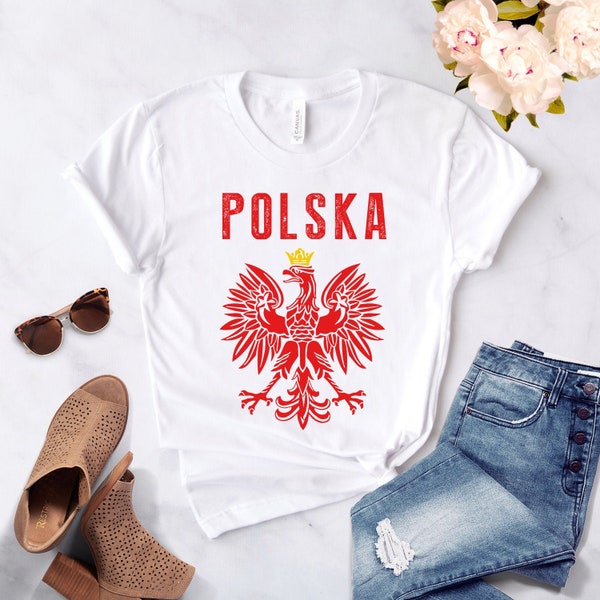 Poland Shirt ∙ Polish Eagle ∙ Coat Of Arms Of Poland ∙ Polska ∙ Polska T-shirt ∙ Patriotic Polish Heritage Shirt  ∙ Softstyle Unisex Shirt