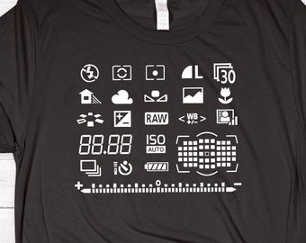 Camera Display Panel Shirt ∙ Camera Art Shirt ∙ Camera Love Shirt ∙ Photography Shirt ∙ DSLR Photographer ∙ Ladies Unisex Softstyle Shirt