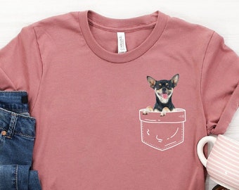 Black And Tan Chihuahua Shirt ∙ Shorthair Chihuahua Shirt ∙ Shorthair Chihuahua Gift, Chihuahua Mom ∙ Chihuahua Dog ∙ Softstyle Unisex Tee