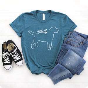 Labrador Tshirt ∙ Personalized Labrador Shirt ∙ Dog Name Shirt ∙ Labrador Retriever Shirt ∙ Chocolate Labrador ∙ Softstyle Unisex Tee