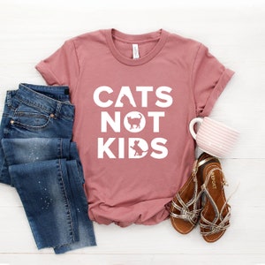 Funny Cat Shirt ∙ Cats Not Kids ∙ Crazy Cat Lady ∙ Single Friend Gift ∙ Cat Lover Gift ∙ Meow Shirt ∙ Cat T Shirt ∙ Softstyle Unisex Shirt