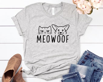 Meowoof Shirt ∙ Dog And Cat Mom ∙ Dog Mama Shirt ∙ Dog Mom Shirt ∙ Fur Mama ∙ Dog Lover Gift ∙ Cat Lover Gift ∙ Softstyle Unisex Shirt