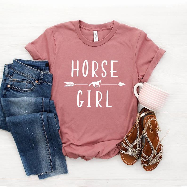 Horse Girl Shirt Horse Clothing Equestrian Gift Gift For Horse Lover Horse Tshirt Horse T-shirt Softstyle Unisex Shirt Mauve