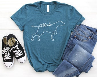 German Shorthaired Pointer Gift ∙ Personalized Name Shirt ∙ GSP Dog Shirt ∙ Gsp Mom Shirt ∙ Dog Name Shirt ∙ Softstyle Unisex Tee