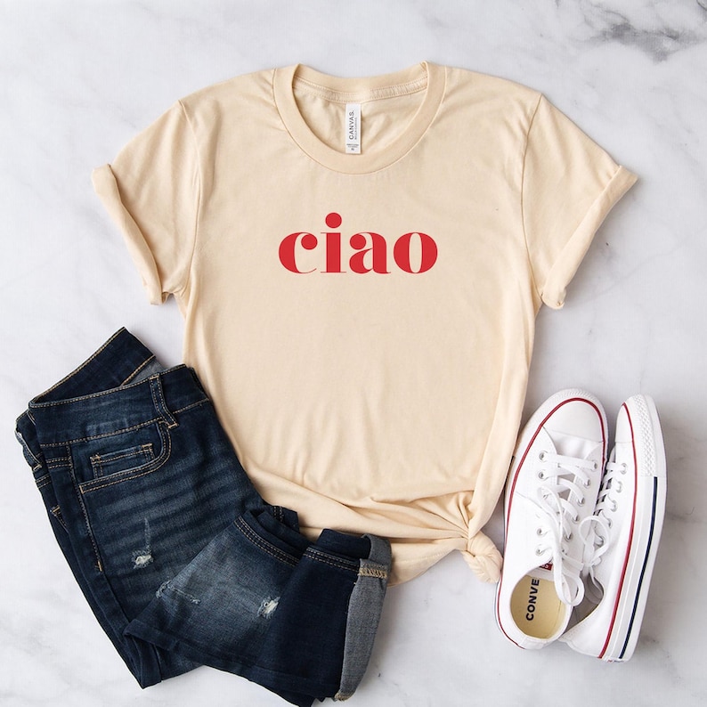 Ciao Bella Italian T-Shirt - Softstyle Unisex Shirt Soft Cream