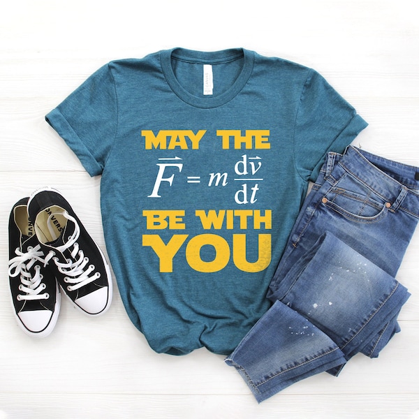 Funny Science Shirt ∙ May The Force ∙ Science Teacher Shirt ∙ Scientist Gift ∙ Science March Shirt ∙ Science Tshirt ∙ Softstyle Unisex Shirt