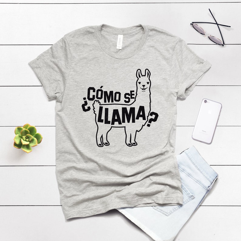 Como Se Llama T-shirt Funny Graphic Lama Tee Funny Gift - Etsy