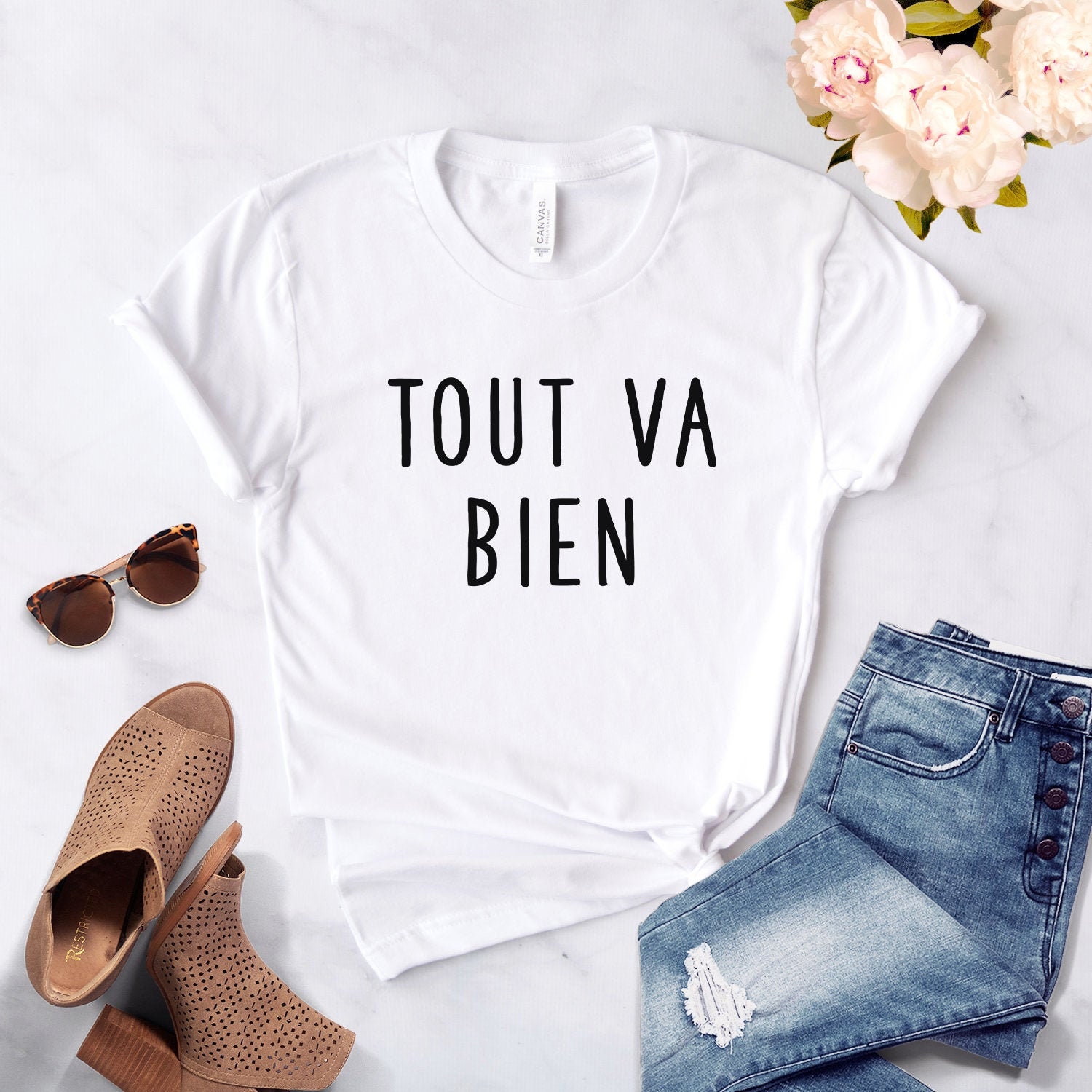 French Shirt Tout Va Bien Shirt Everything Is Fine Etsy