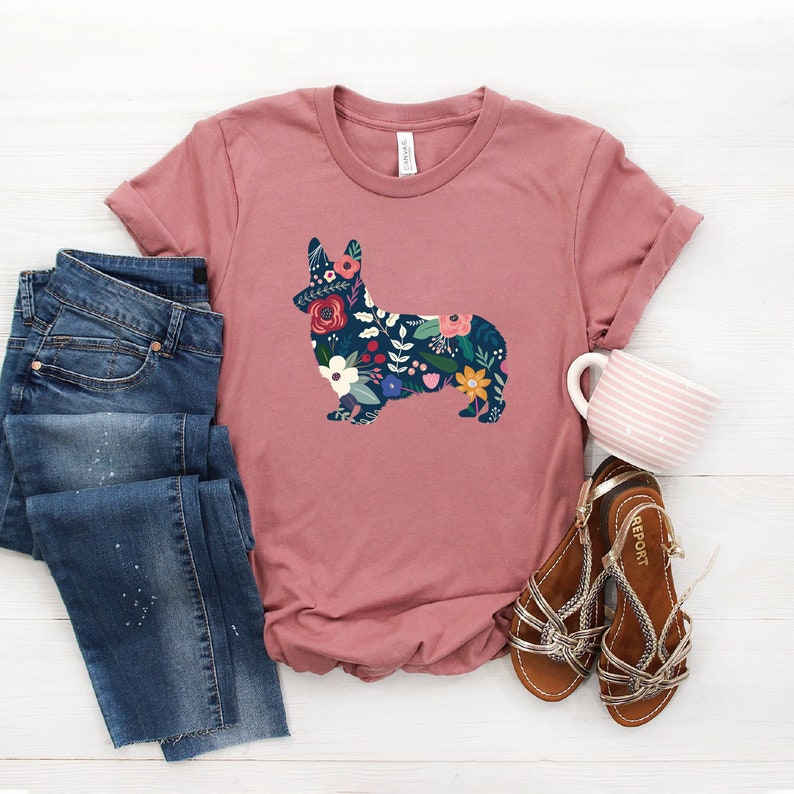 Corgi Shirt Corgi Gifts Corgi Tshirt Corgi Lover Corgi Mom Crazy Corgi Lady Corgi Dog Gifts Corgi Dog Softstyle Unisex Tee Mauve