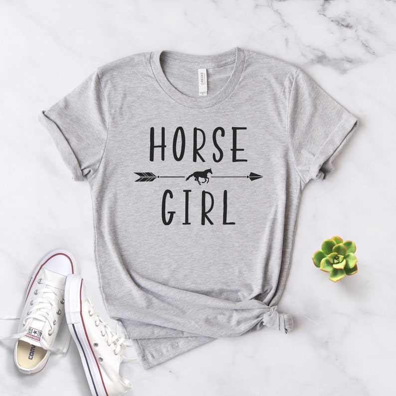 Horse Girl Shirt Horse Clothing Equestrian Gift Gift For Horse Lover Horse Tshirt Horse T-shirt Softstyle Unisex Shirt Heather Grey