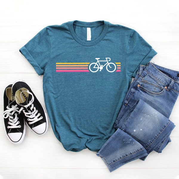 Retro Bicycle Shirt ∙ Cycling T-Shirt ∙ Mountain Bike Shirt ∙ Bicycle Gift ∙ Cyclists Gift ∙ Bike Gift ∙ Bike Tshirt ∙ Softstyle Unisex Tee