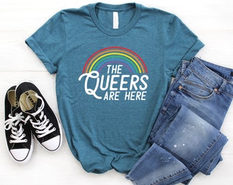 The Queers Are Here Shirt ∙ Pride Shirts ∙ Bisexual Shirt ∙ Gay Pride ∙ Lesbian Shirt ∙ Asexual ∙ Love Equality ∙ Softstyle Unisex Shirt