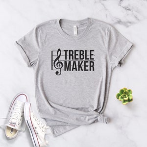 Musician Gift Piano Shirt Treble Maker Shirt Music Teacher Gift Music Lover Gift Musician Shirt Softstyle Unisex Shirt Heather Grey