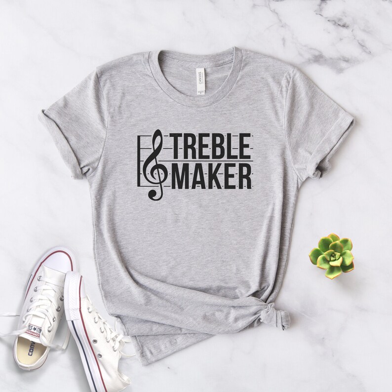 Musician Gift Piano Shirt Treble Maker Shirt Music Teacher Gift Music Lover Gift Musician Shirt Softstyle Unisex Shirt Heather Grey