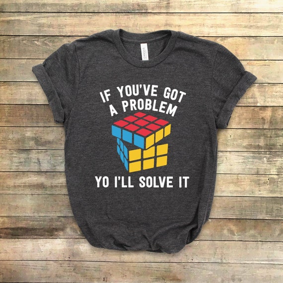 Rubik/'s Cube PROBLEM SOLVER Licensed Adult T-Shirt All Sizes