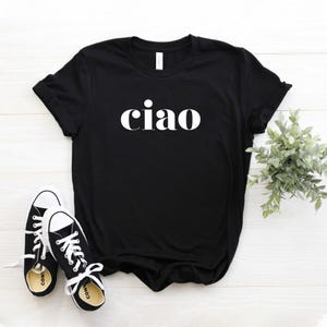 Ciao Bella Italian T-Shirt - Softstyle Unisex Shirt Black