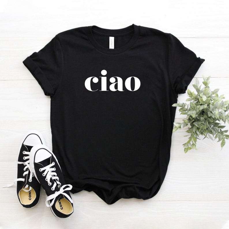 Ciao Bella Italian T-Shirt - Softstyle Unisex Shirt Black