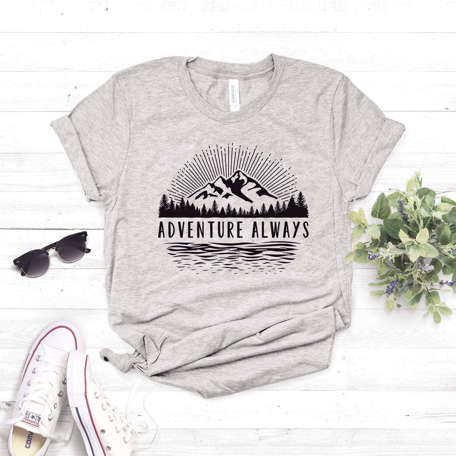 Mountains T-Shirt Adventure Always Shirt Mountain Shirt | Etsy