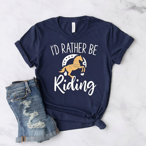 Equestrian Shirt: "I'd Rather Be Riding Horses" Softstyle Tee