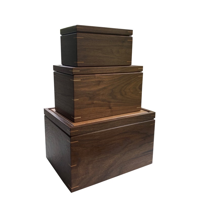 Personalized Walnut and Hard Maple Wood Memory Box, Christmas Eve Box, Wedding Gift Box, Anniversary Keepsake Box image 7