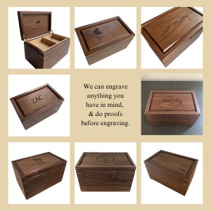 Personalized Walnut Wood Memory Box, Legacy Box, Dog Memorial, Bereavement Gift image 10
