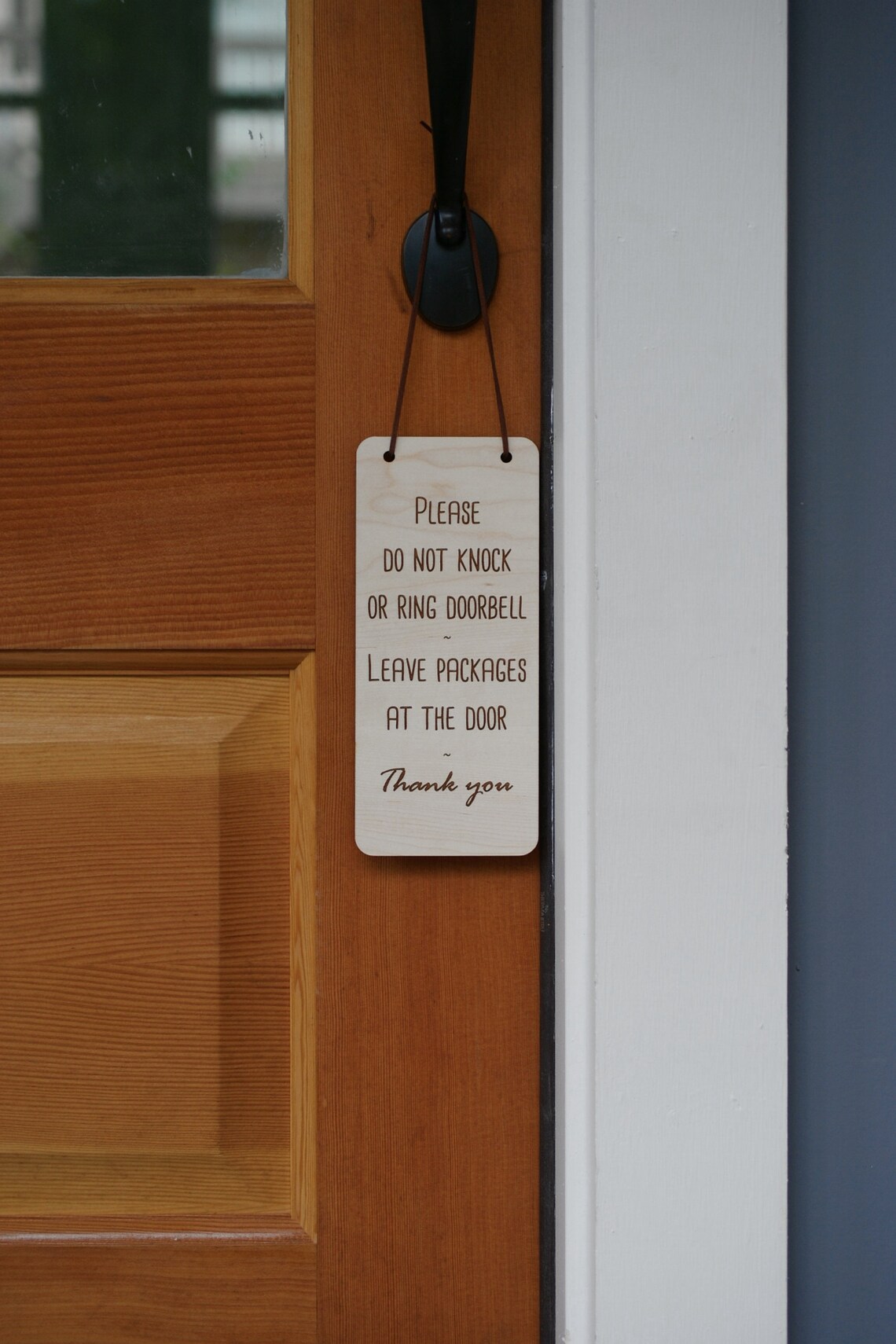 Leave Packages at Door Do Not Knock Do Not Ring Door Hanger Etsy