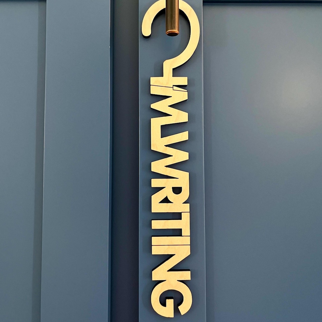 I'm Writing Door Sign: Hard Maple or Walnut Wood - Etsy