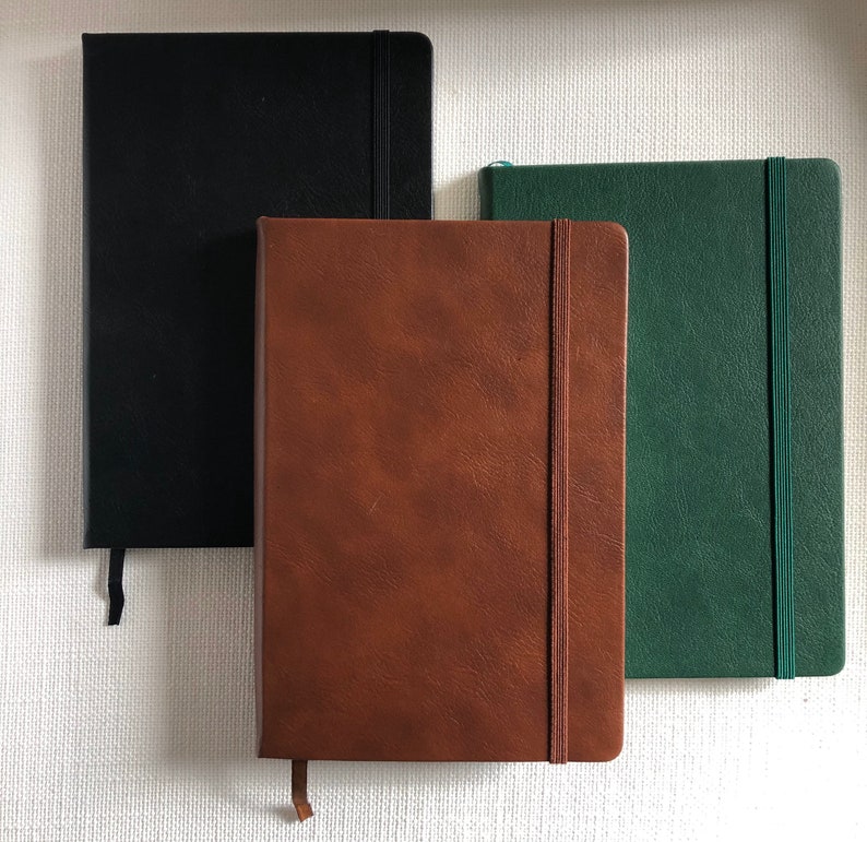 Leather Journal Personalized Laser Engraved Etsy